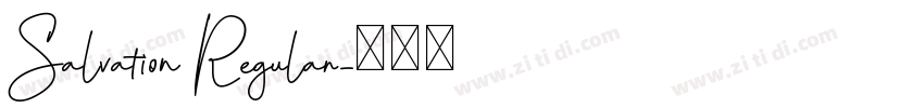 Salvation Regular字体转换